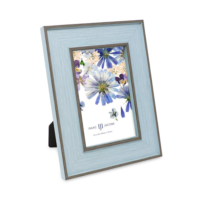 Isaac Jacobs (Vertical &amp; Horizontal) Double Border Picture Frame w/ Black Fabric Easel, Wall-Mountable, Made for Tabletop &amp; Gallery, Home or Office