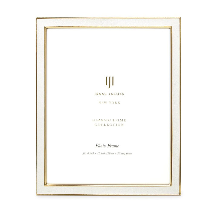 Isaac Jacobs Leather (Vertical &amp; Horizontal) &amp; Metal Picture Frame, with Black Fabric Easel, Wall-Mountable, Made for Tabletop, Wall-Hanging, Home or Office
