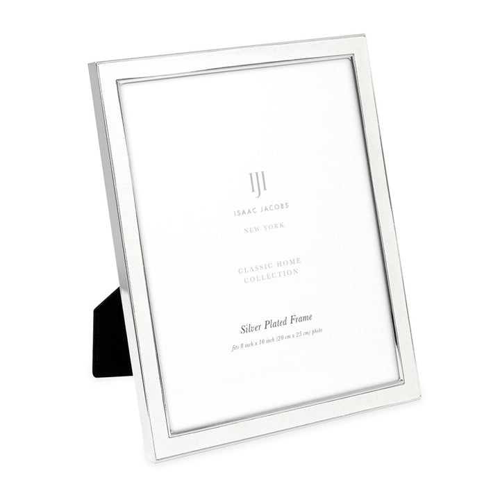 Isaac Jacobs Leather with Metal (Vertical &amp; Horizontal) Picture Frame, Suede Border w/ Black Fabric Easel, Wall-Mountable, Made For Tabletop, Photo Gallery