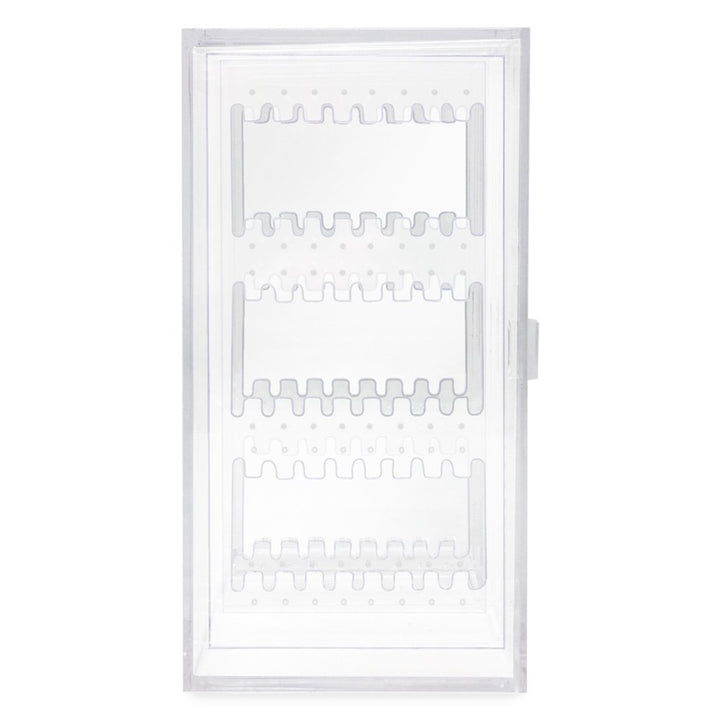 Isaac Jacobs 2 Drawer Acrylic Earring Holder, Jewelry Organizer Case (Holds up to 48 Pairs)