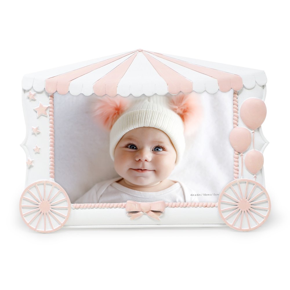 Isaac Jacobs 4” x 6” Resin Sentiments Baby Picture Frame, Horizontal Keepsake Photo Frame with Easel and Hanging Tabs for Tabletop, Desktop &amp; Wall Display