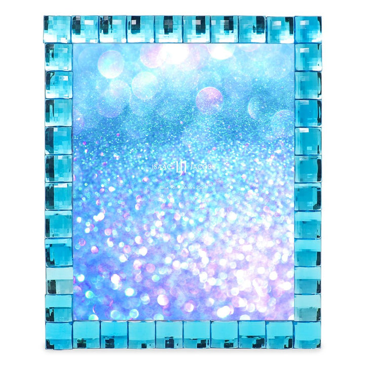 Isaac Jacobs Decorative Sparkling Jewel Picture Frame, Photo Display &amp; Home Décor