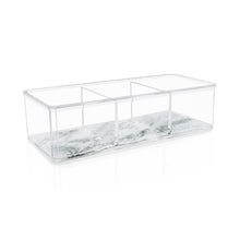 Isaac Jacobs Clear Acrylic 3-Section Organizer- Three Compartment Drawer Tray and Storage Solution for Office, Bathroom, Kitchen, Supplies, and More