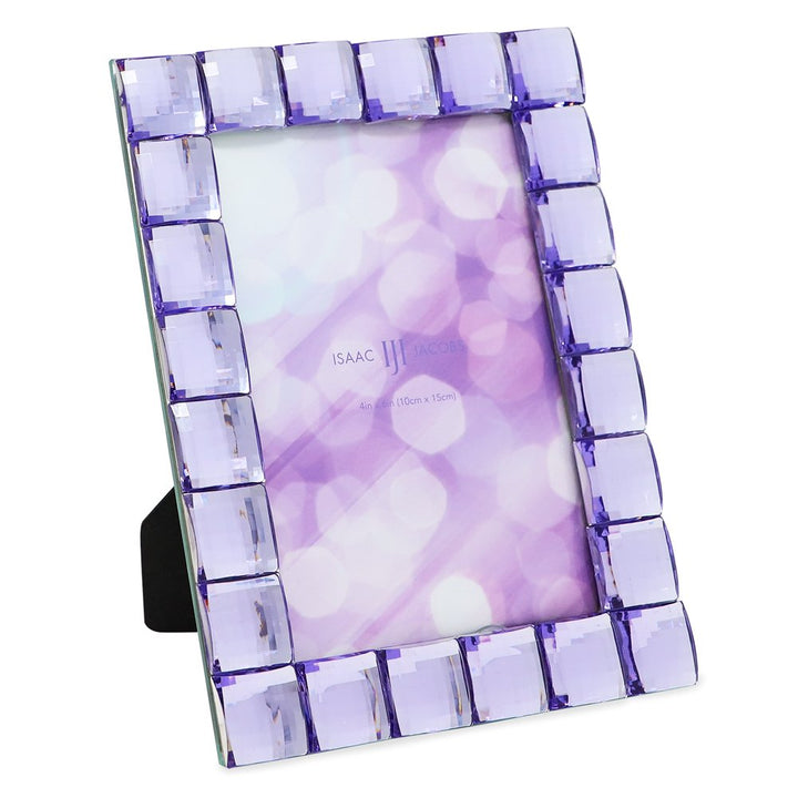 Isaac Jacobs Decorative Sparkling Jewel Picture Frame, Photo Display &amp; Home Décor