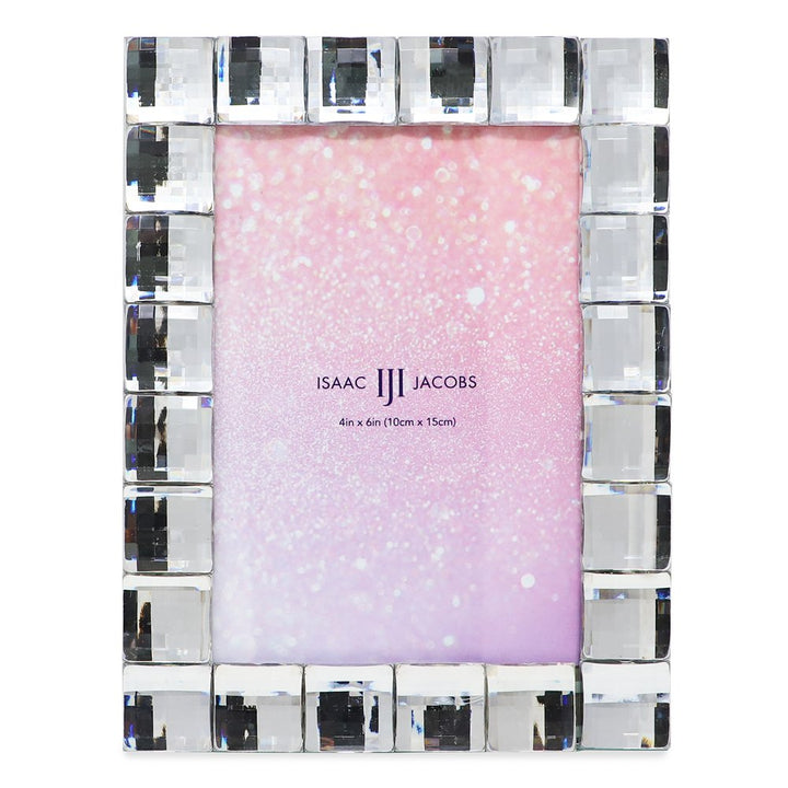 Isaac Jacobs Decorative Sparkling Jewel Picture Frame, Photo Display &amp; Home Décor