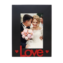 Isaac Jacobs Wood Sentiments “Love” Picture Frame, Photo Gift for Loved Ones, Family, Display on Tabletop, Desk