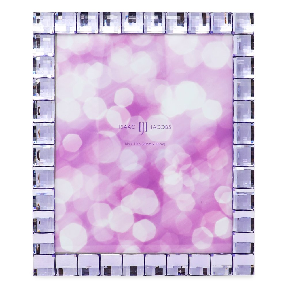 Isaac Jacobs Decorative Sparkling Jewel Picture Frame, Photo Display &amp; Home Décor