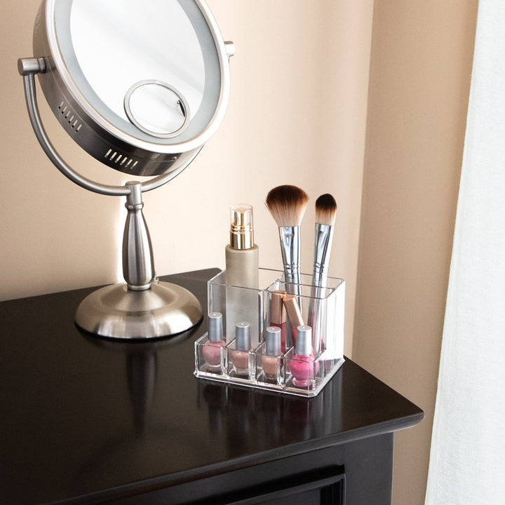 Isaac Jacobs 7-Section Makeup Brush Holder, Office Supply Organizer. for Bedroom, Bathroom, Kitchen, Office, Home Decor