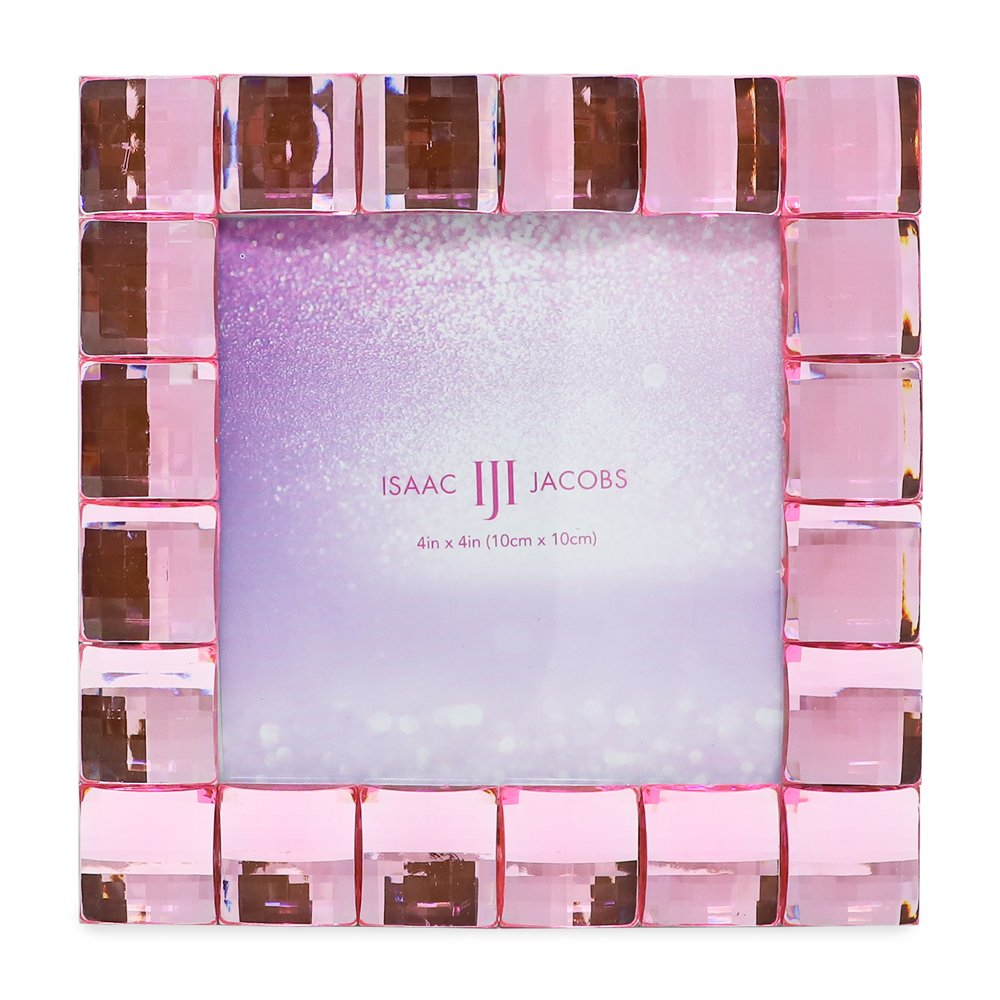 Isaac Jacobs Decorative Sparkling Jewel Picture Frame, Photo Display &amp; Home Décor