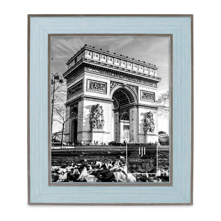 Isaac Jacobs (Vertical &amp; Horizontal) Double Border Picture Frame w/ Black Fabric Easel, Wall-Mountable, Made for Tabletop &amp; Gallery, Home or Office