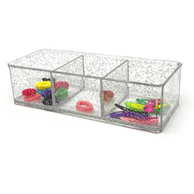 Isaac Jacobs Clear Acrylic 3-Section Organizer- Three Compartment Drawer Tray and Storage Solution for Office, Bathroom, Kitchen, Supplies, and More