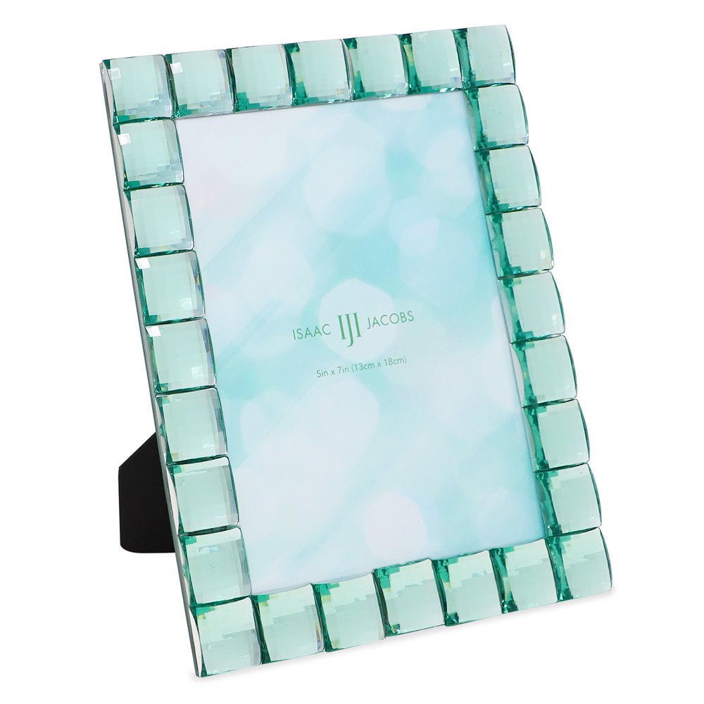 Isaac Jacobs Decorative Sparkling Jewel Picture Frame, Photo Display &amp; Home Décor