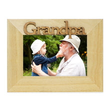 Isaac Jacobs Wood Sentiments Grandpa Picture Frame, Photo Gift for Grandfather, Papa, Family, Display on Tabletop, Desk