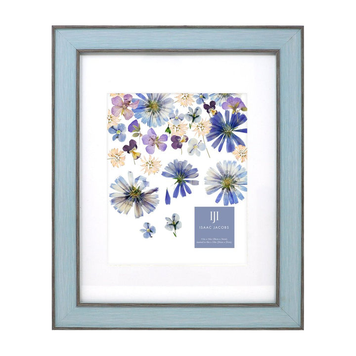 Isaac Jacobs (Vertical &amp; Horizontal) Double Border Picture Frame w/ Black Fabric Easel, Wall-Mountable, Made for Tabletop &amp; Gallery, Home or Office