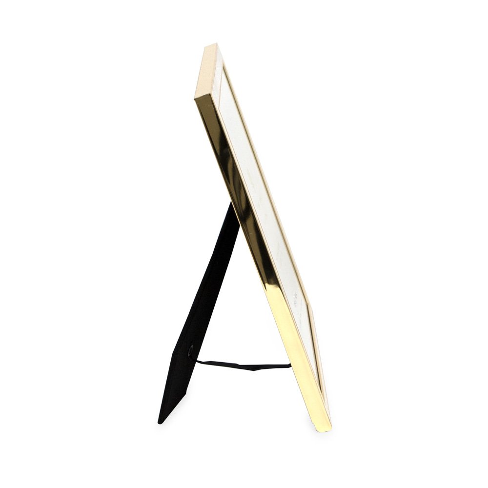 Isaac Jacobs Leather (Vertical &amp; Horizontal) &amp; Metal Picture Frame, with Black Fabric Easel, Wall-Mountable, Made for Tabletop, Wall-Hanging, Home or Office