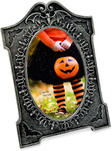 Isaac Jacobs 4x6 Tombstone-Shaped Halloween Picture Frame, Photo Tabletop & Wall Display Hanging Display & Home Décor