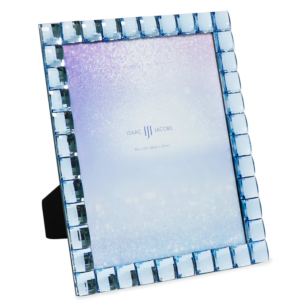 Isaac Jacobs Decorative Sparkling Jewel Picture Frame, Photo Display &amp; Home Décor