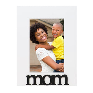 Isaac Jacobs Wood Sentiments Mom Picture Frame, 4x6 inch, Photo Gift for Mother, Family, Display on Tabletop, Desk