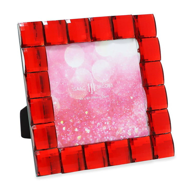 Isaac Jacobs Decorative Sparkling Jewel Picture Frame, Photo Display &amp; Home Décor