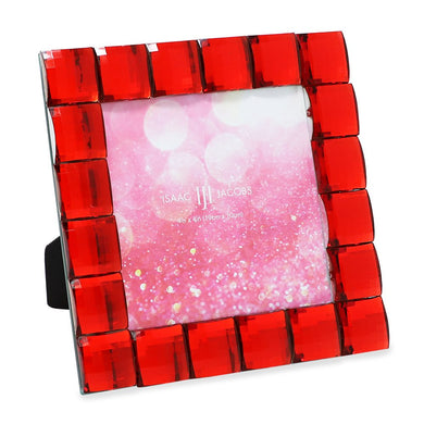 Isaac Jacobs Decorative Sparkling Jewel Picture Frame, Photo Display & Home Décor