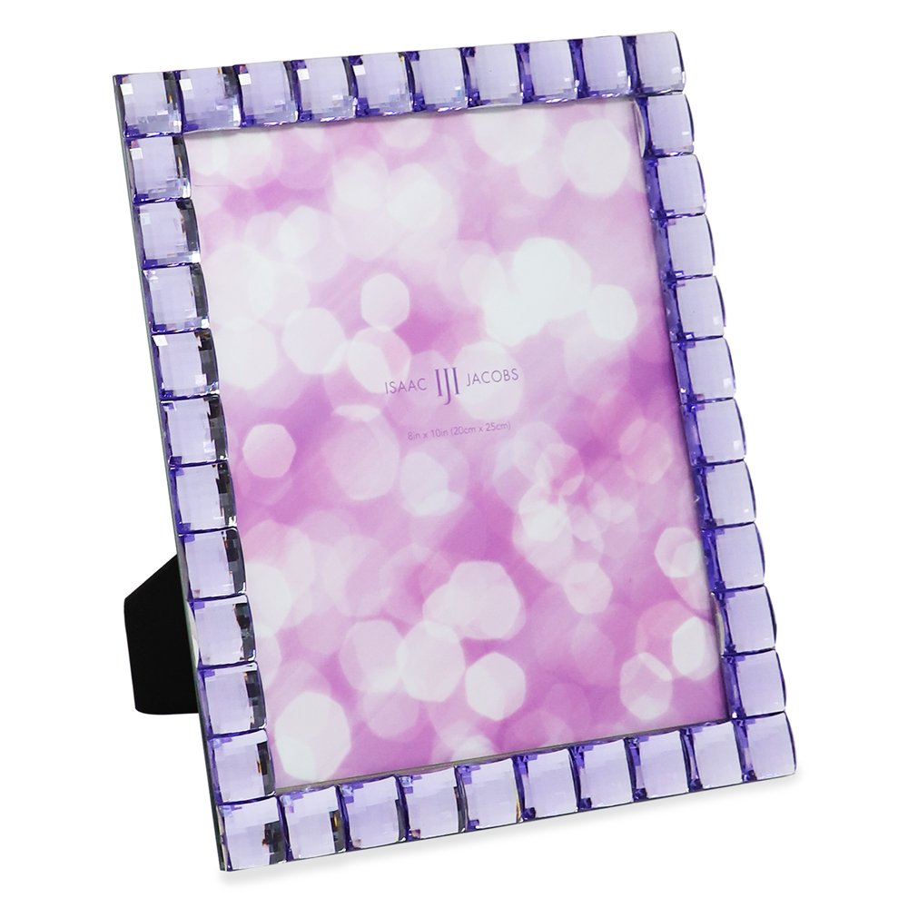 Isaac Jacobs Decorative Sparkling Jewel Picture Frame, Photo Display &amp; Home Décor