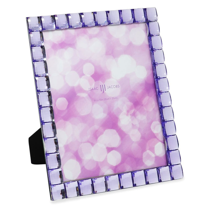 Isaac Jacobs Decorative Sparkling Jewel Picture Frame, Photo Display &amp; Home Décor