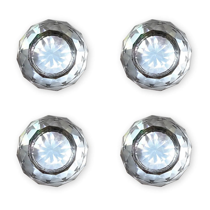 Isaac Jacobs Round Ball Shape (53 MM) Crystal Knobs Set, Cabinet Knobs with Screws, Drawer Pulls, Glass for Dresser, Bathroom, Bedroom, Kitchen, Living Room &amp; More