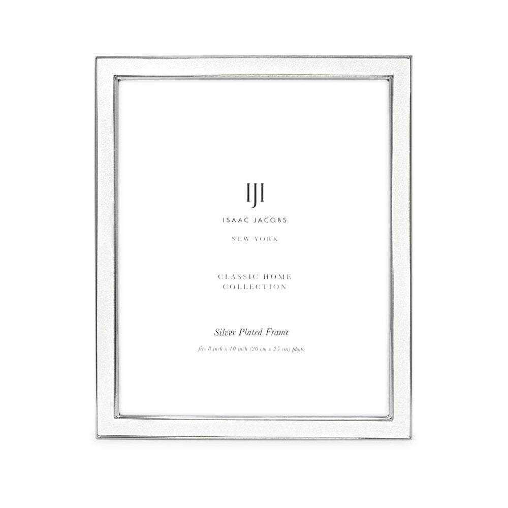 Isaac Jacobs Leather with Metal (Vertical &amp; Horizontal) Picture Frame, Suede Border w/ Black Fabric Easel, Wall-Mountable, Made For Tabletop, Photo Gallery