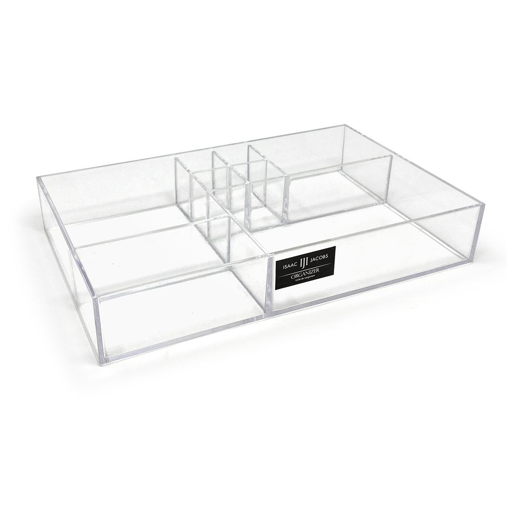 Isaac Jacobs 8-Compartment Clear Acrylic Drawer Organizer (13