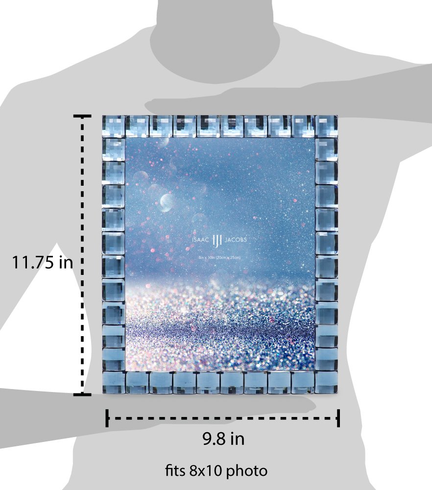 Isaac Jacobs Decorative Sparkling Jewel Picture Frame, Photo Display &amp; Home Décor