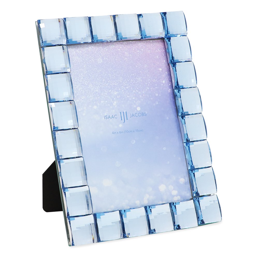 Isaac Jacobs Decorative Sparkling Jewel Picture Frame, Photo Display &amp; Home Décor