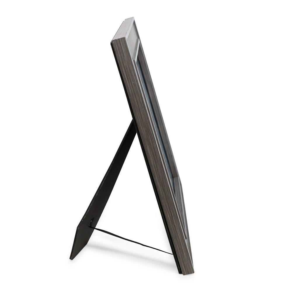 Isaac Jacobs (Vertical &amp; Horizontal) Double Border Picture Frame w/ Black Fabric Easel, Wall-Mountable, Made for Tabletop &amp; Gallery, Home or Office