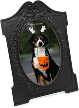 Isaac Jacobs 4x6 Tombstone-Shaped Halloween Picture Frame, Photo Tabletop & Wall Display Hanging Display & Home Décor