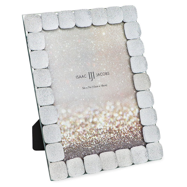 Isaac Jacobs Glittered Decorative Jewel Picture Frame, Photo Display &amp; Home Décor