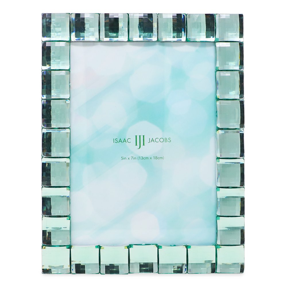 Isaac Jacobs Decorative Sparkling Jewel Picture Frame, Photo Display &amp; Home Décor