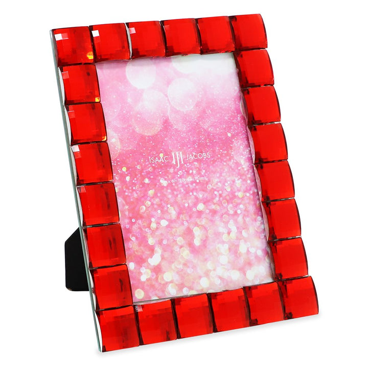 Isaac Jacobs Decorative Sparkling Jewel Picture Frame, Photo Display &amp; Home Décor