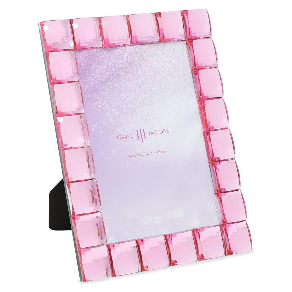 Isaac Jacobs Decorative Sparkling Jewel Picture Frame, Photo Display &amp; Home Décor