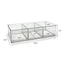 Isaac Jacobs Clear Acrylic 3-Section Organizer- Three Compartment Drawer Tray and Storage Solution for Office, Bathroom, Kitchen, Supplies, and More