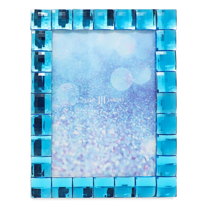 Isaac Jacobs Decorative Sparkling Jewel Picture Frame, Photo Display &amp; Home Décor