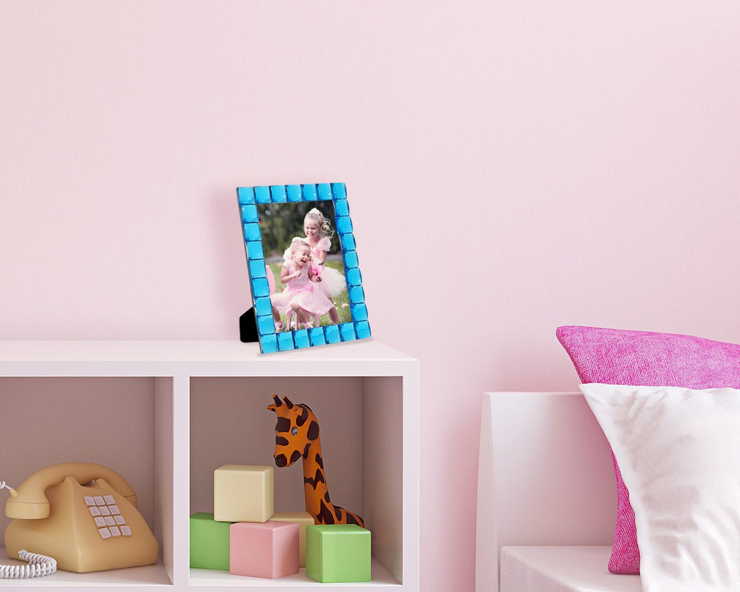 Isaac Jacobs Decorative Sparkling Jewel Picture Frame, Photo Display &amp; Home Décor