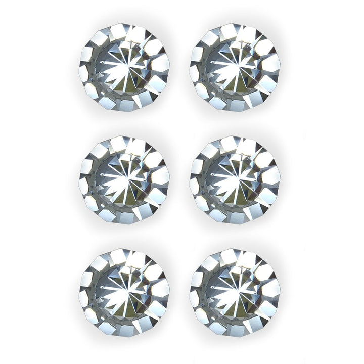 Isaac Jacobs Diamond Shape (53 MM) Crystal Knobs Set, Cabinet Knobs with Screws, Drawer Pulls, Glass, for Dresser, Bathroom, Bedroom, Kitchen, Living Room &amp; More
