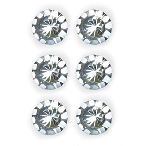 Isaac Jacobs Diamond Shape (53 MM) Crystal Knobs Set, Cabinet Knobs with Screws, Drawer Pulls, Glass, for Dresser, Bathroom, Bedroom, Kitchen, Living Room & More