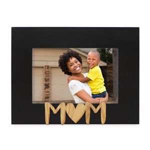 Isaac Jacobs Wood Sentiments Mom Picture Frame, 4x6 inch, Photo Gift for Mother, Family, Display on Tabletop, Desk