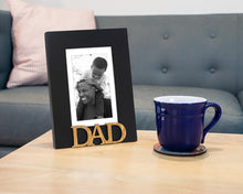 Isaac Jacobs Wood Sentiments Dad Picture Frame, Photo Gift for Father, Family, Display on Tabletop, Desk