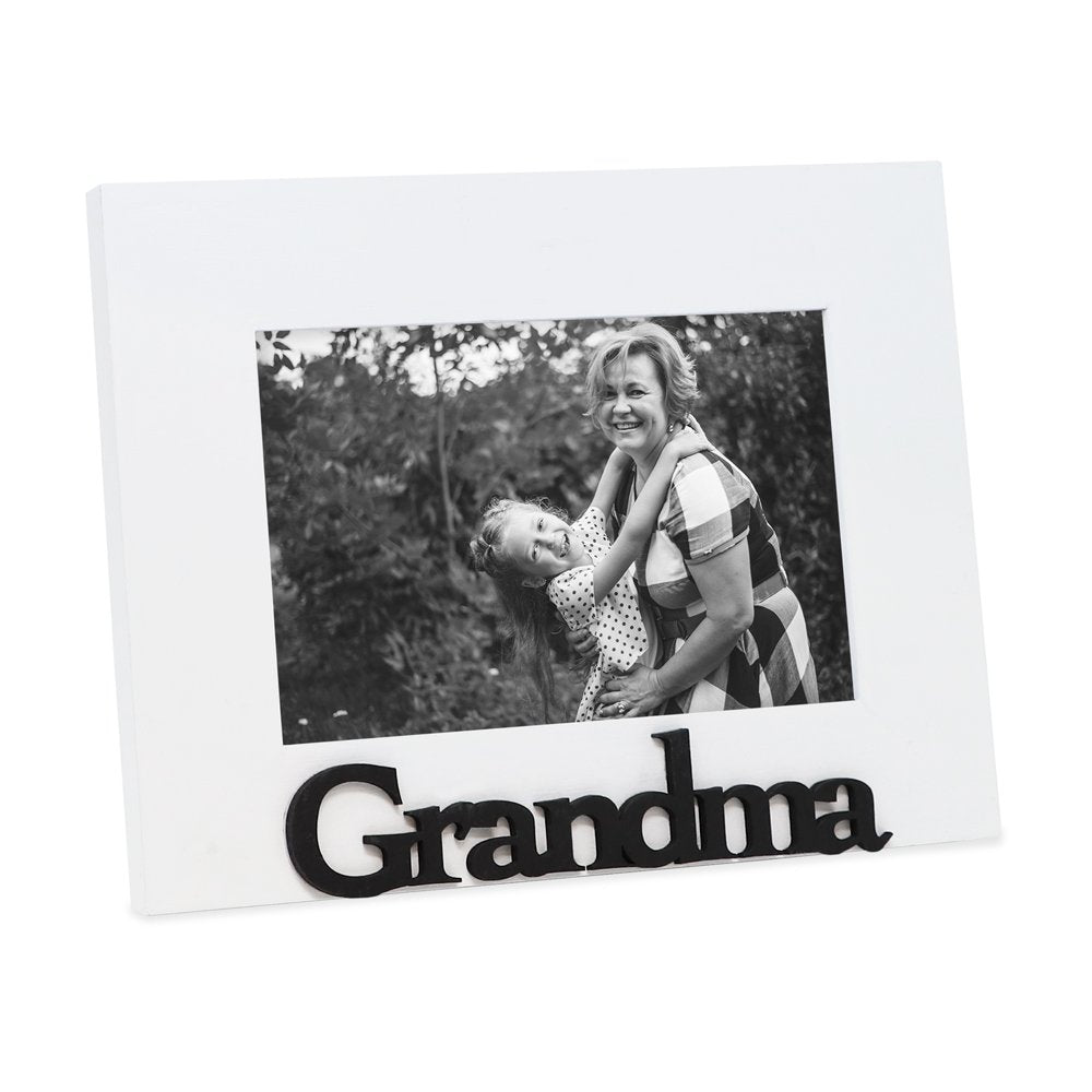 Isaac Jacobs Wood Sentiments Grandma Picture Frame, 4x6 inch, Photo Gift for Grandmother, Nana, Family, Display on Tabletop, Desk