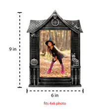 Isaac Jacobs 4x6 Haunted-House Shaped Picture Frame, Photo Tabletop & Wall Display Hanging Display & Home Décor