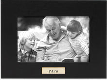 Isaac Jacobs Wood Sentiments "Papa" Picture Frame, Keepsake Photo Frame with Easel and a Hanging Tabs for Tabletop, Desktop & Wall Display