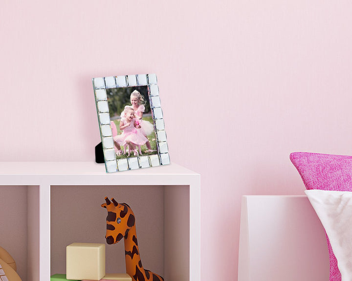 Isaac Jacobs Decorative Sparkling Jewel Picture Frame, Photo Display &amp; Home Décor
