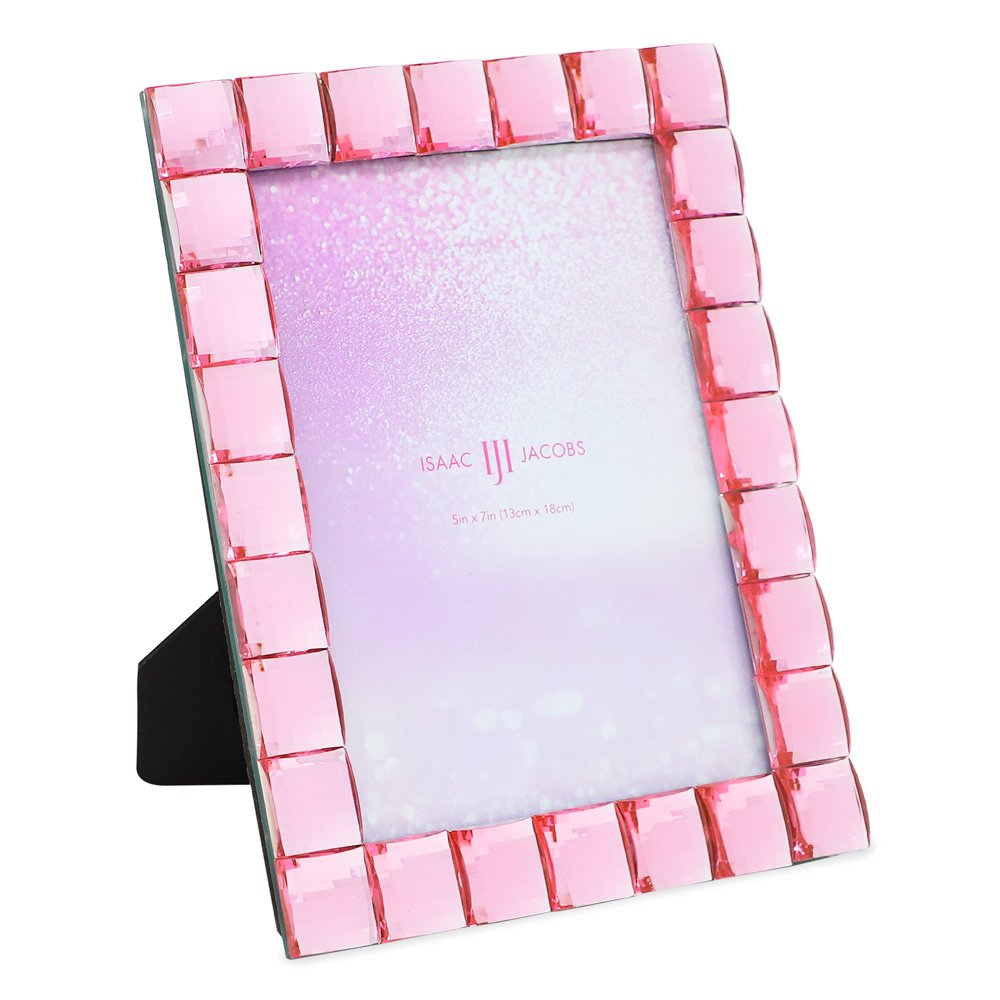 Isaac Jacobs Decorative Sparkling Jewel Picture Frame, Photo Display &amp; Home Décor