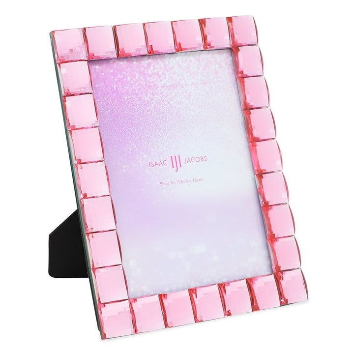 Isaac Jacobs Decorative Sparkling Jewel Picture Frame, Photo Display &amp; Home Décor